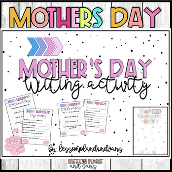 Preview of Mothers Day Writing and Card Cover