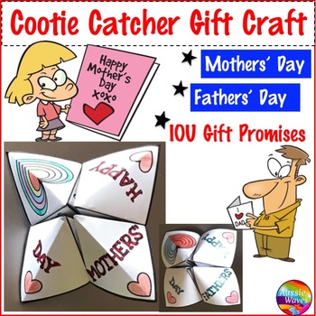 Preview of Fathers' Day and Mothers' Day Cootie Catcher Craft