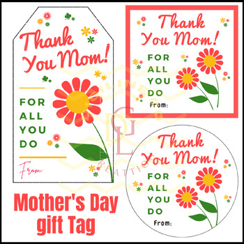 Preview of Mothers Day thank you mom for all you do thanks appreciation activities primary