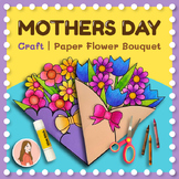 Mothers day Craft | Paper Flower Bouquet | Spring Bulletin Board