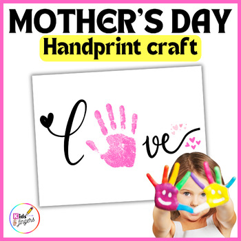 Preview of Mothers day Love Handprint Art Craft