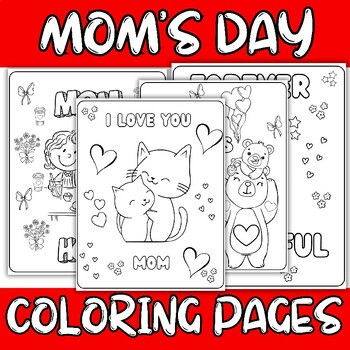 Preview of Mothers day activities | Celebrate Mom's Day Coloring Pages & Activities