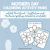 Mothers day colouring page cards