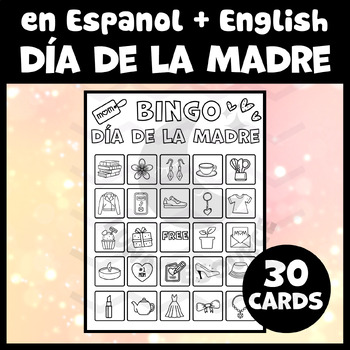 Preview of Mothers day familia Lotería Bingo game Spanish Día de la Madre activity primary