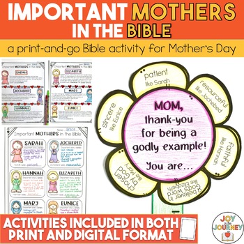 Preview of Mothers in the Bible Mother's Day | Print and Digital