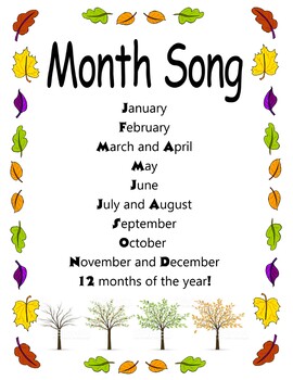 Preview of Months of the Year Song