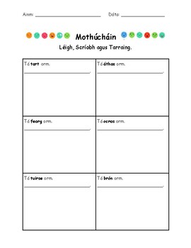 Preview of Mothúcháin (Feelings) Irish/Gaeilge worksheet