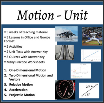 Preview of Motion Complete Unit Bundle - Lessons, Worksheets & Assessments