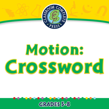 Preview of Motion: Crossword - NOTEBOOK Gr. 5-8