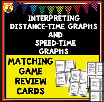Preview of Motion DISTANCE TIME and SPEED TIME GRAPHS Matching Review Game Cards MS-PS2-2