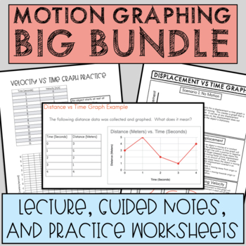 Preview of Motion Graphs Full Bundle [Lecture, Guided Notes, Practice WS, + Keys]