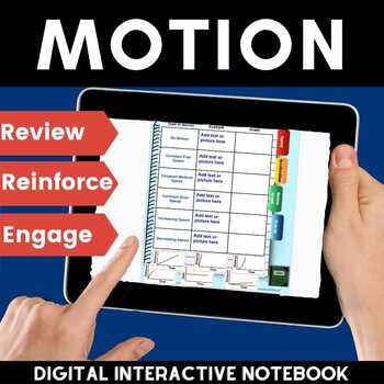 Preview of Motion Graphs, Speed, acceleration Activity | Digital Interactive Notebook