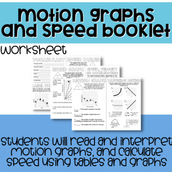 Preview of Motion Graphs and Speed Booklet