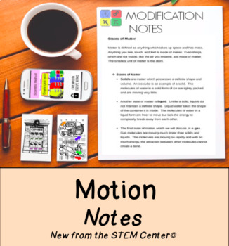 Preview of Motion Physics Notes - Distance Learning