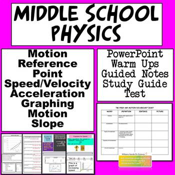 Preview of NGSS Force and Motion PowerPoint Guided Notes Study Guide & Test Math Test Prep