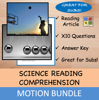 Preview of Motion - Reading Comprehension BUNDLE