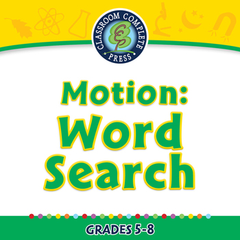 Preview of Motion: Word Search - NOTEBOOK Gr. 5-8