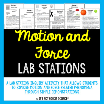 Preview of Motion and Force Lab Station Activity