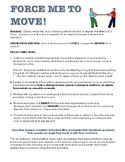 Motion and Forces Student Designed Experiment Project Lab Sheet
