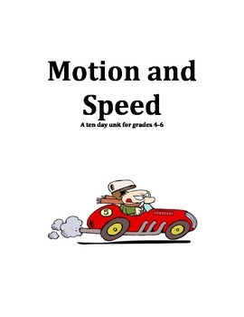 Preview of Motion and Speed Unit Plan