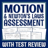 Motion of Objects and Newton's Laws Test Assessment NGSS M