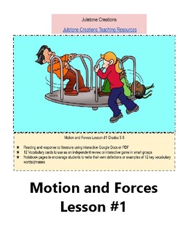 Preview of Distance Learning - Motion and Forces Lesson #1 for Google Classroom