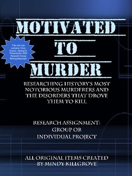 Preview of Distance Learning: Motivated to Murder: Researching Famous Criminals