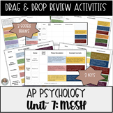 Motivation, Emotion & Stress Drag & Drop Activities for AP