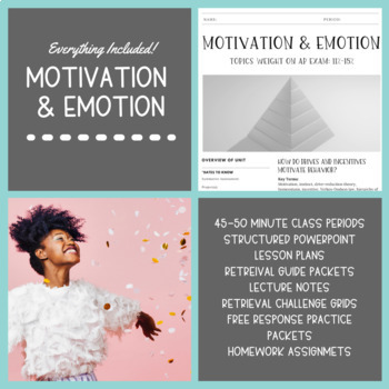 Preview of Motivation & Emotion Unit Bundle (45-50 Minute Periods)