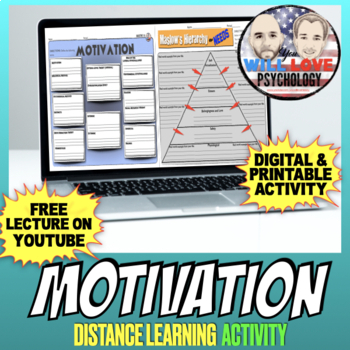 Preview of Motivation | Maslow's Hierarchy | Psychology | Digital Learning Activity