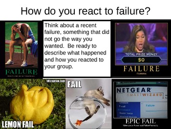 Preview of Motivation Mini-lesson:  Mindset Theory---Learn how to fail!