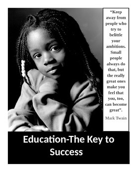Preview of Urban Motivational Poster #4 (8.5 X 11)  Education-The Key To Success
