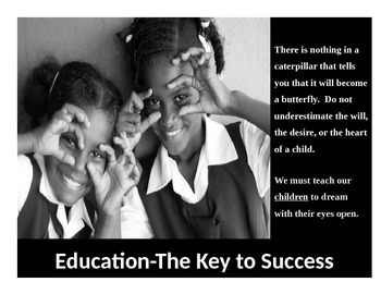 Preview of Urban Motivational Poster #6 (8.5 X 11) Education The Key To Success