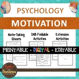 Motivation - Psychology Interactive Note-taking Activities