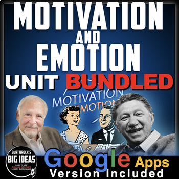 Preview of Motivation and Emotion Unit: PPTs, Worksheets, Guided Notes, Kahoot, GoogleApps