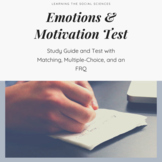 Motivation and Emotions Test and Study Guide for Psychology
