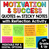 Motivation & Success Quotes Activity: Quotes on Sticky Not