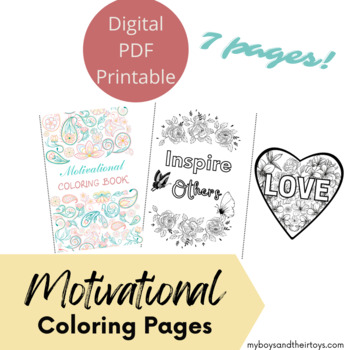 Motivational Coloring Book For Women: Adult Coloring Book for