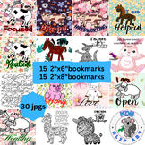 Motivational Animal Bookmarks for Personal and Commercial 