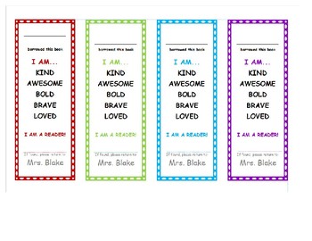 Preview of Editable Motivational Bookmarks