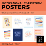Motivational Classroom Posters (Blue, Yellow, Orange)