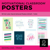Motivational Classroom Posters (Pink, Green, Blue)