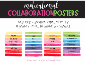 Preview of Motivational Collaboration Posters