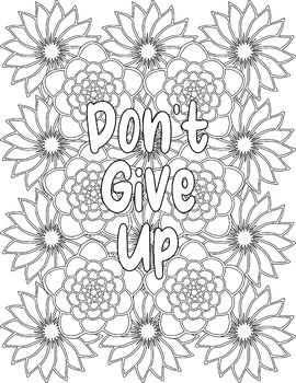 Motivational Coloring Page 