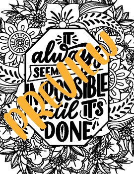 Motivational Coloring Pages by Megan Molinari- The Sunshine Scholar