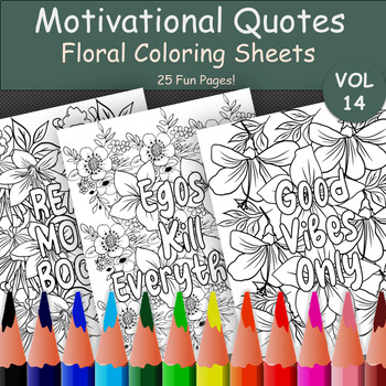 Preview of Motivational Coloring Pages | Affirmation Coloring Sheets for Life-Changing