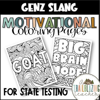 Preview of Motivational Coloring Pages | Funny Gen Z Slang
