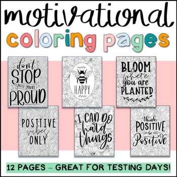 Preview of Motivational Coloring Pages & Posters