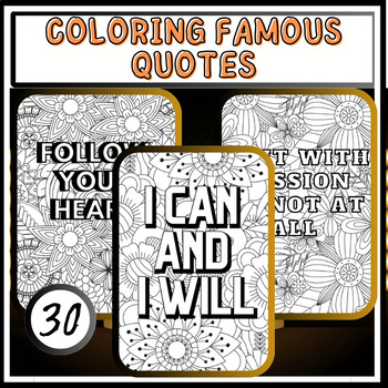 Preview of Motivational Coloring Posters and Quotes-Grow Mindset