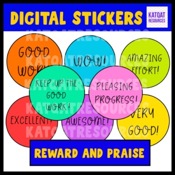 Preview of Motivational Digital Stickers - Comments - Google Apps or See Saw - Text Only